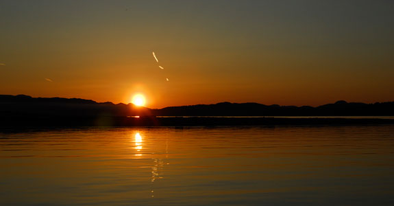 Sunset from Shark Spit, Discovery Islands, BC