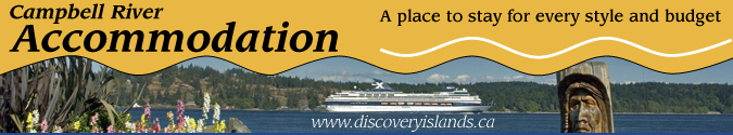 Accommodation in Campbell River, Vancouver Island, British Columbia